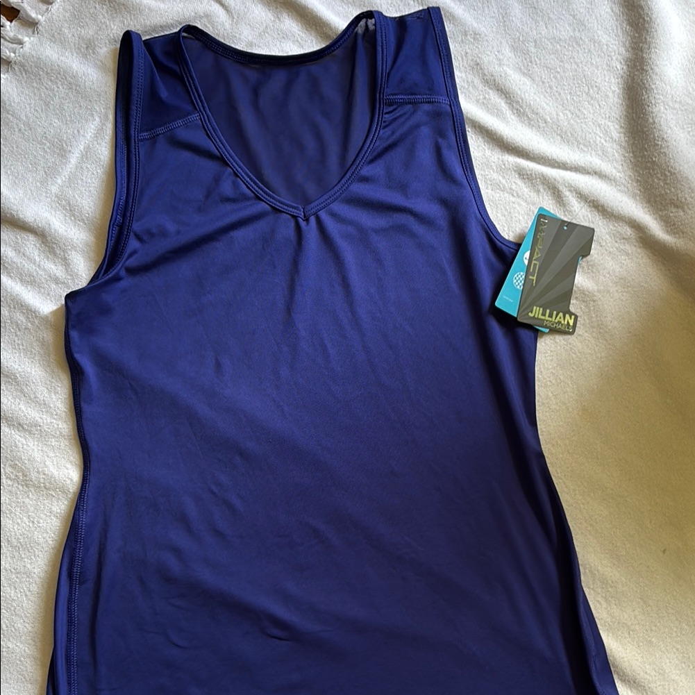 Top Tank Womens New Size M Jillian Michaels 68% Polyester 12% Spandex Wicking